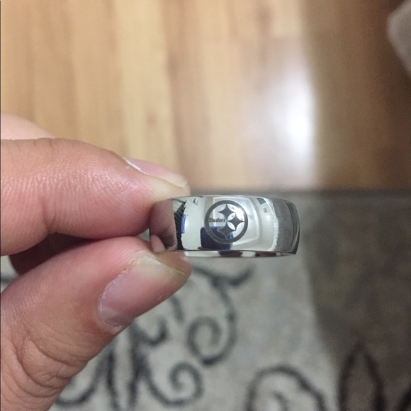 Pittsburgh Steelers Silver Arc Ring - Picture 4 of 6